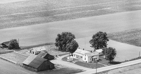 Vintage Aerial photo from 1968 in Effingham County, IL