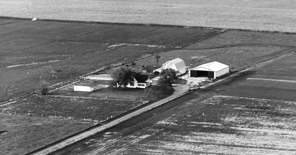 Vintage Aerial photo from 1974 in Coles County, IL