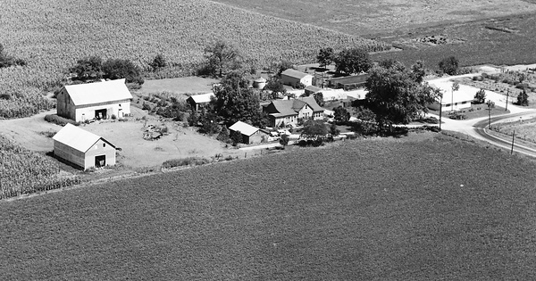 Vintage Aerial photo from 1967 in Coles County, IL