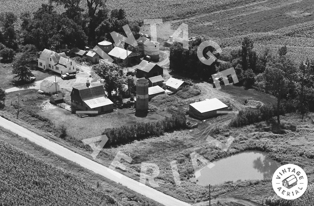 Vintage Aerial Iowa Plymouth County 1980 58XPL10
