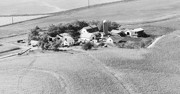 Vintage Aerial photo from 1970 in Sioux County, IA