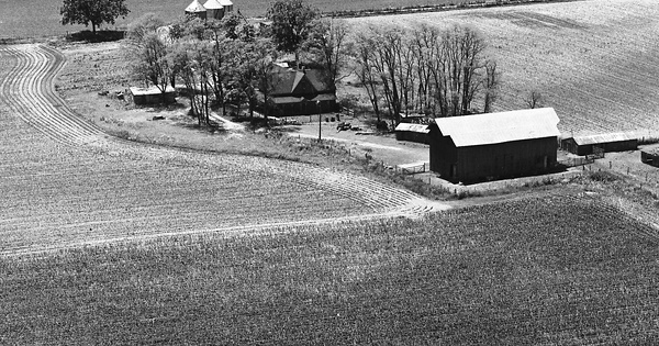 Vintage Aerial photo from 1975 in Shelby County, IN