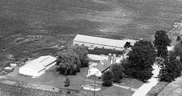 Vintage Aerial photo from 1972 in Livingston County, MI