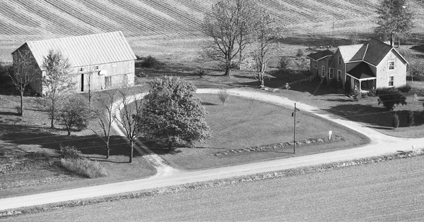 Vintage Aerial photo from 1987 in Jay County, IN