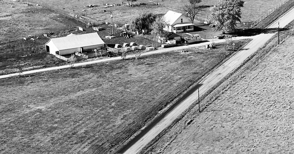 Vintage Aerial photo from 1970 in Lewis County, MO