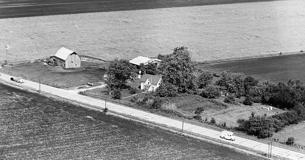 Vintage Aerial photo from 1967 in Hancock County, IL