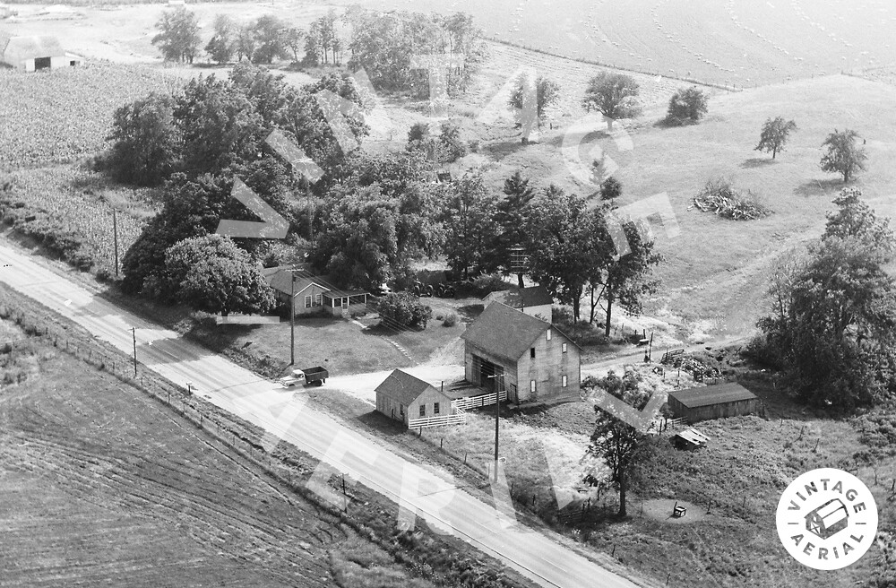Vintage Aerial Illinois Warren County 1966 34FWA3