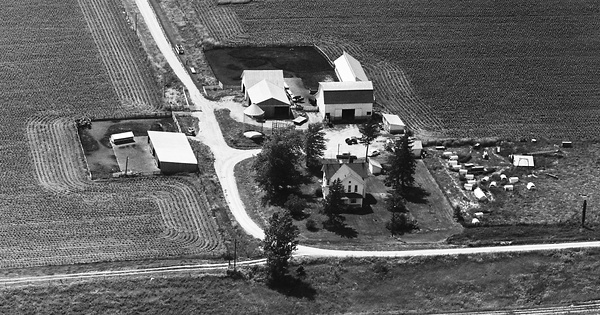 Vintage Aerial photo from 1966 in Stark County, IL