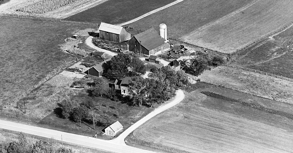 Vintage Aerial photo from 1964 in Iowa County, WI