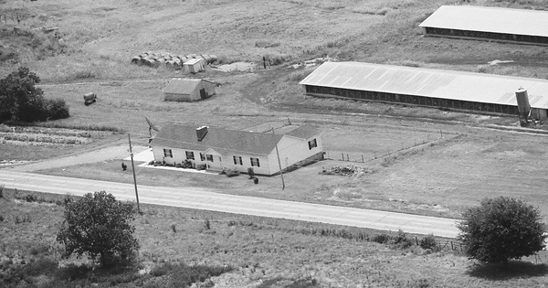 Vintage Aerial photo from 1986 in Yell County, AR