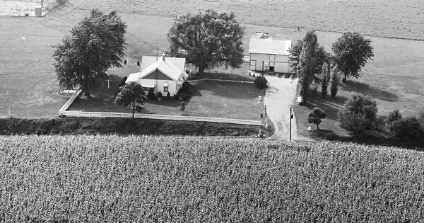 Vintage Aerial photo from 1966 in Logan County, IL