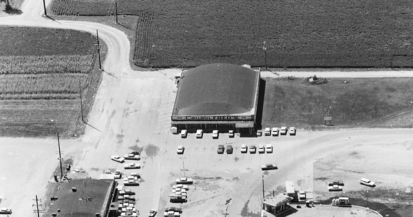 Vintage Aerial photo from 1968 in Livingston County, IL