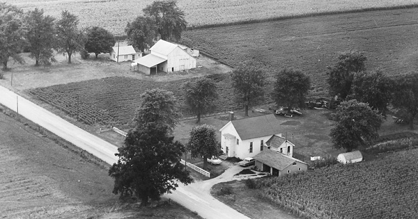 Vintage Aerial photo from 1966 in Vermilion County, IL