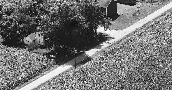 Vintage Aerial photo from 1966 in Wells County, IN