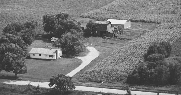 Vintage Aerial photo from 1980 in Clare County, MI