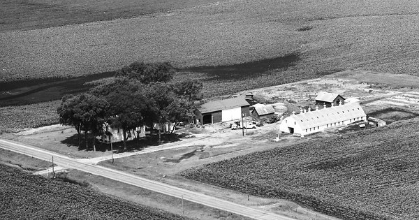 Vintage Aerial photo from 1967 in McLeod County, MN