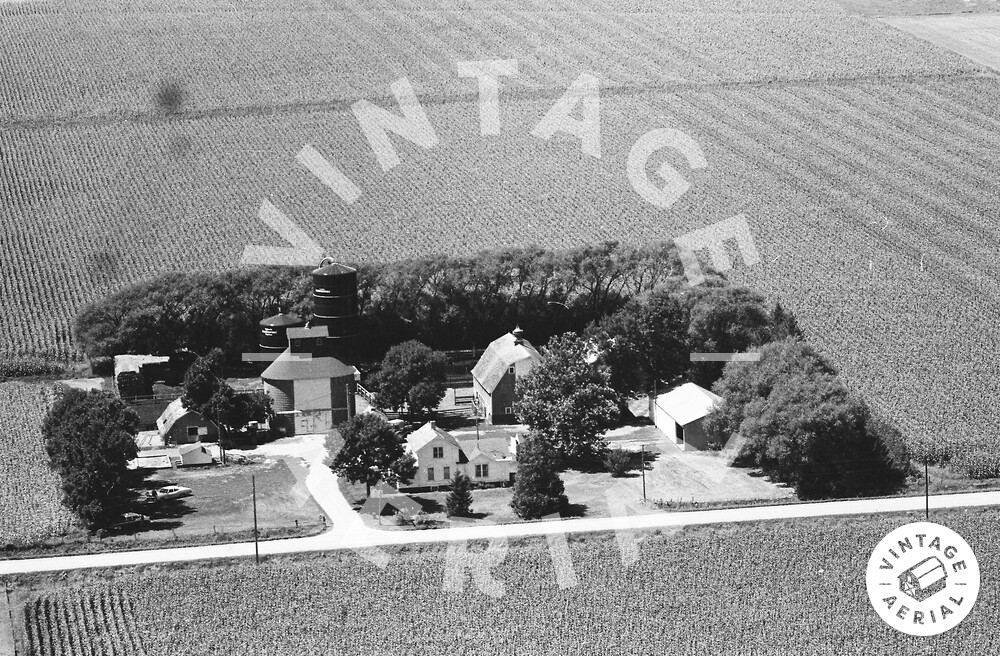 Vintage Aerial Iowa Hancock County 1968 38XHA3