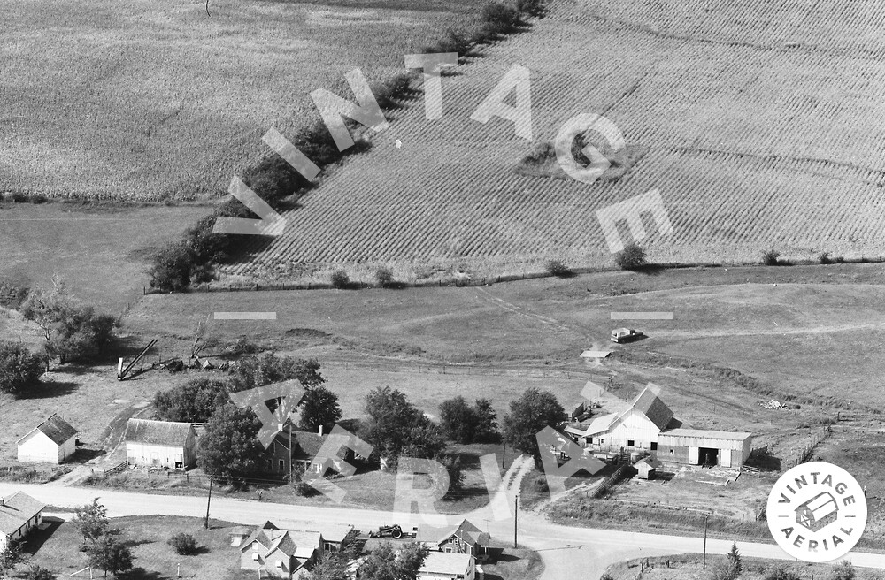 Vintage Aerial Iowa Greene County 1976 55HGR16