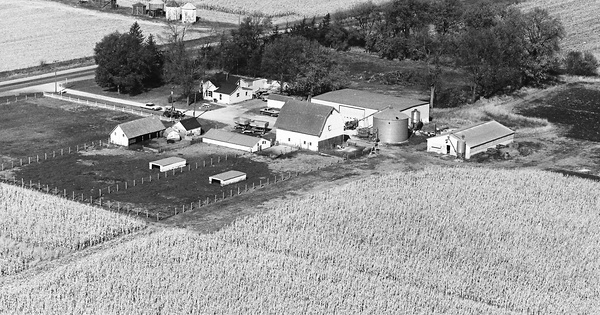 Vintage Aerial photo from 1975 in Hamilton County, IA