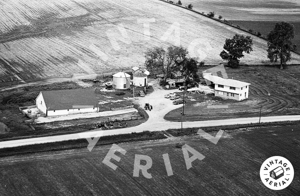 Vintage Aerial Iowa Clinton County 1970 28LCL7