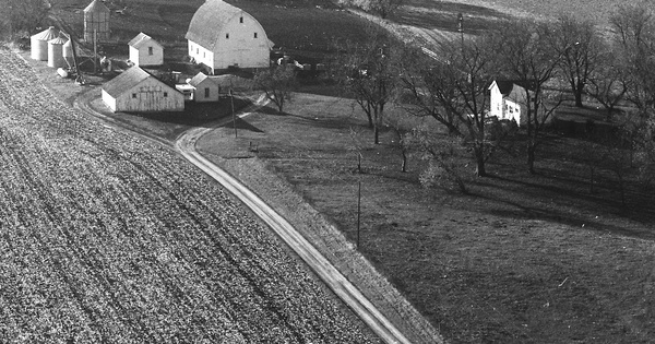 Vintage Aerial photo from 1972 in Marshall County, IA