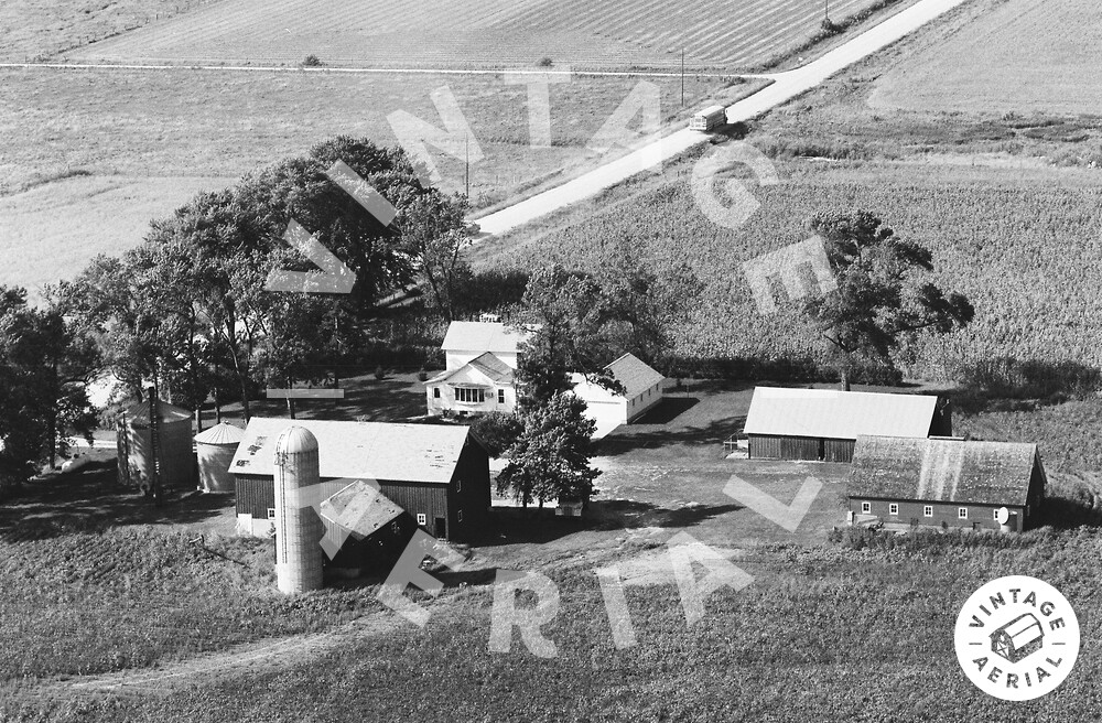 Vintage Aerial Iowa Bremer County 1983 67KBR9