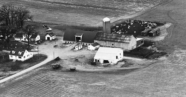 Vintage Aerial photo from 1964 in Kane County, IL