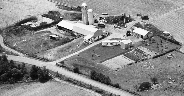 Vintage Aerial photo from 1990 in Yates County, NY