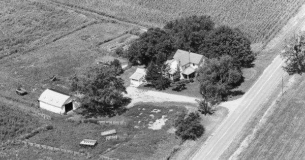 Vintage Aerial photo from 1968 in Logan County, OH