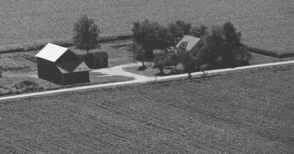 Vintage Aerial photo from 1976 in Defiance County, OH