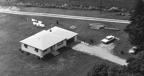 Vintage Aerial photo from 1969 in Huron County, OH