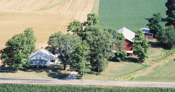 Vintage Aerial photo from 2002 in Morrow County, OH